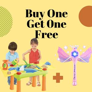 SWT-5 - deAO Sand and Water Outdoor Activities Play Table for Kids with Double Compartment, Lids and Over 10 Accessories