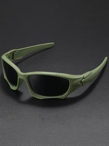 Unisex Sporty Sunglasses, Trendy Casual Wraparound Frame Sunglasses for Everyday Use, Fashion Accessories for Outdoor Activities