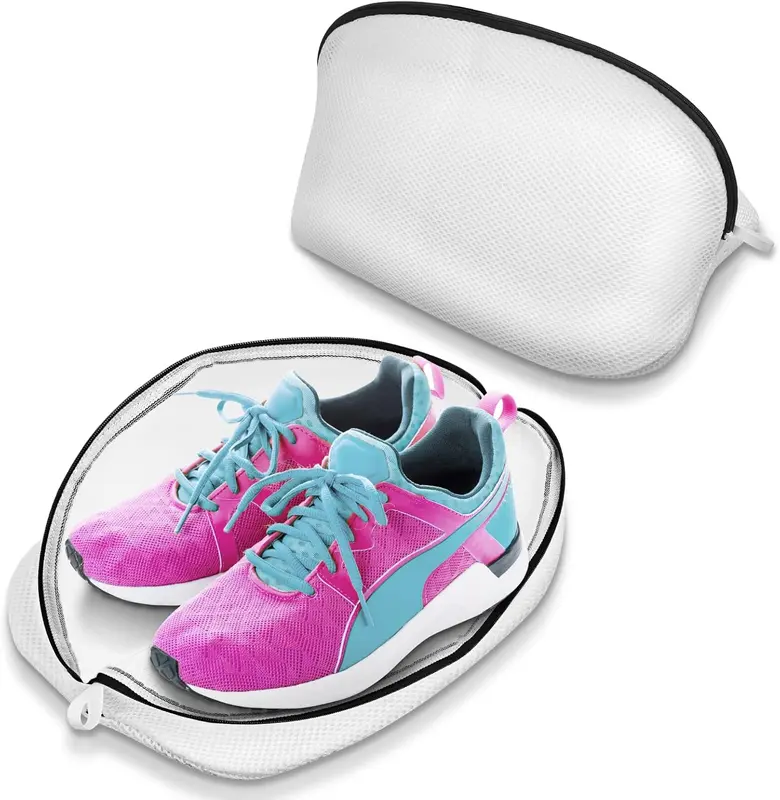Shoes Wash Bags, 2pcs Mesh Laundry Bags with Durable Zips, Premium Laundry Bag For Shoes/Trainers For Washing Machine, Storage Bag for Shoes and Clothing, for Sneakers, Socks, Bras 0