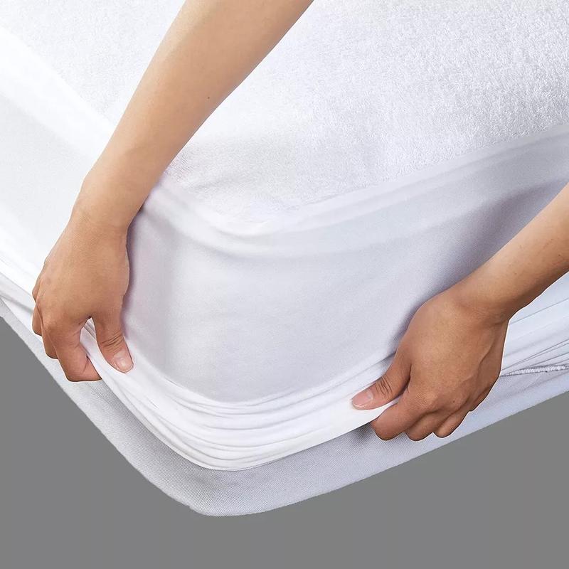 Terry Towel Mattress Protector Fitted Sheet Cover - 100% Waterproof - 30 Cm Deep - PREMIUM QUALITY - Microfiber - Extra Deepbed Fitted Cover 3