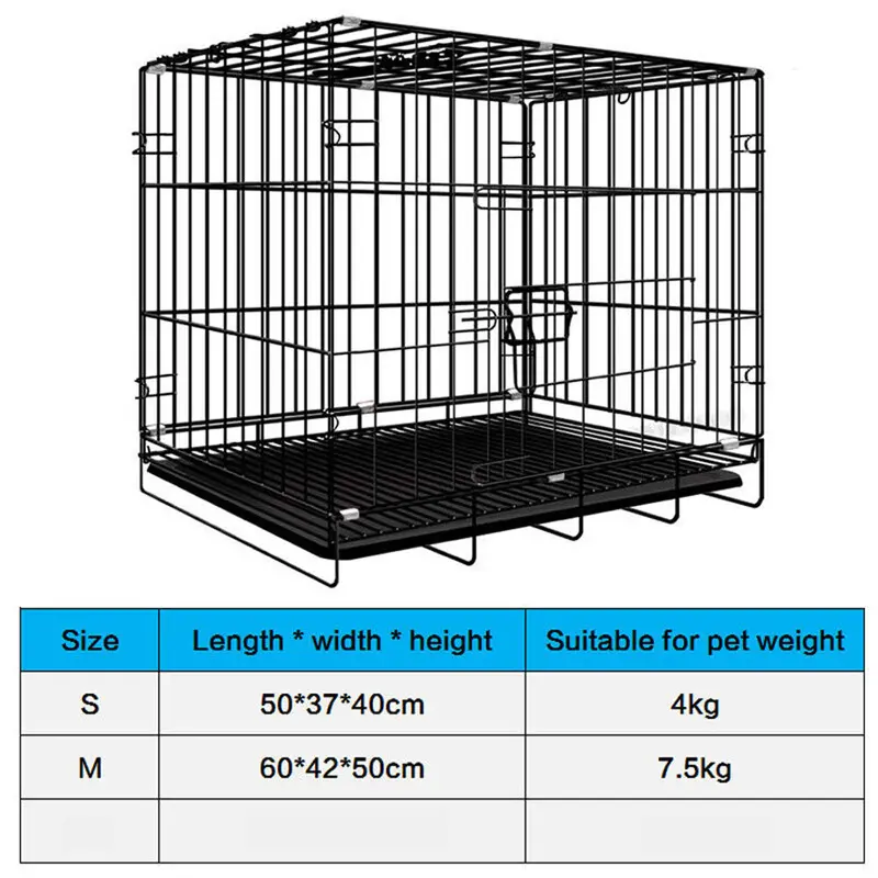 20/24inch Puppy Dog Cage Puppy Training Crate Pet Carrier Small Medium Large Metal Cage 5