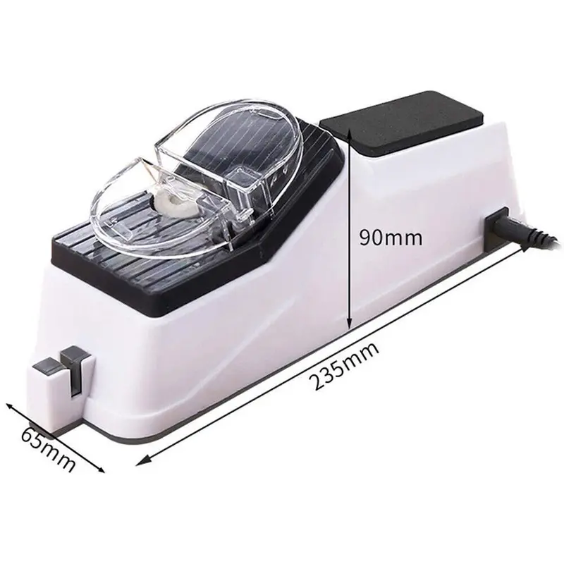 Ultra-Fast 2-in-1 Electric Knife & Scissor Sharpener | Diamond Abrasive Wheels & Safety Lock | Professional-Grade Kitchen Tool for Home/Chef Use | Lightning Dispatch 3