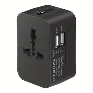 3 in 1 Universal Travel Adapter, Portable Wall Charger, Multifunctional Wall Charger for Laptop, Phone & Tablet Charging