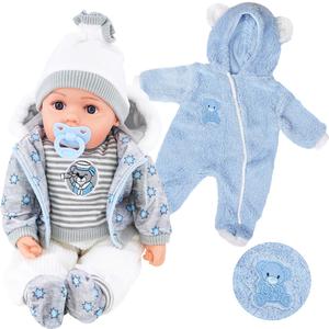 BiBi Doll "Navy" (Sleepy Boy) Lifelike Large Size 20" Soft Bodied Baby Doll Boy With Extra Onesie Dummy & Sounds Toy Doll for Ages 18 Months +