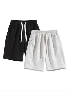 Men's Solid Color Shorts, Casual Comfy Breathable Shorts for Summer, Men's Bottoms for Daily Wear