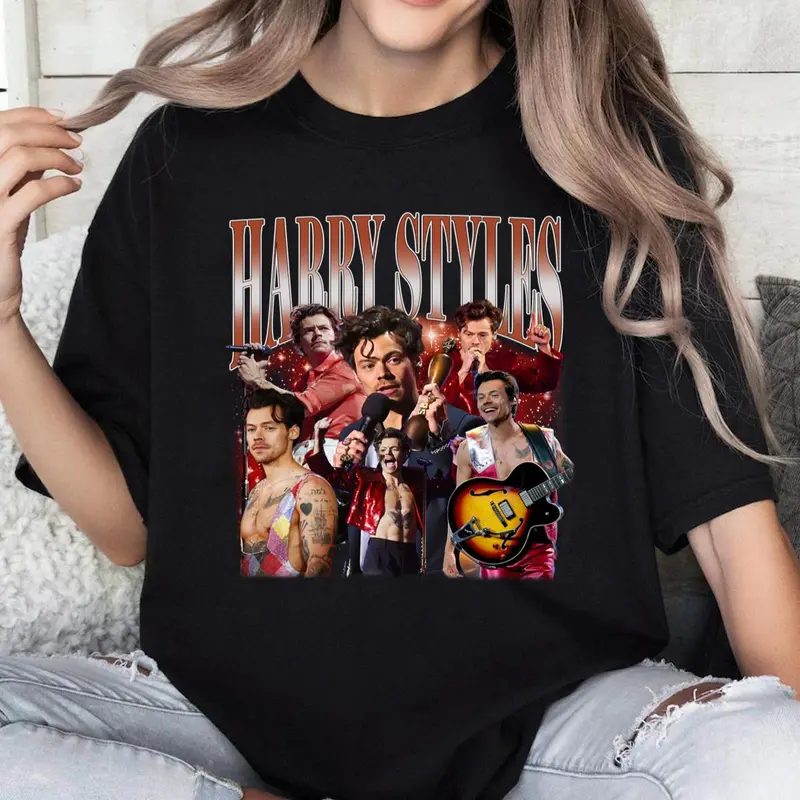 Limited Harry Styles Vintage T-Shirt, Harry Style Graphic T-Shirt, Harry Style Retro 90_S Fans T-Shirt, Unisex T-Shirt, 5