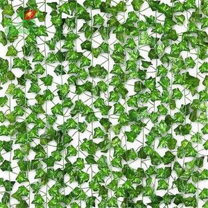12pcs/bag Artificial Vines Greenery Garland Leaves for Garden Wedding Home Decor