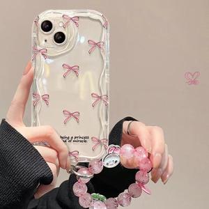 Bow & Chain Pattern Phone Case, Decorative Phone Protector Cover, Phone Accessories Compatible with Samsung Galaxy S24 S23 22 Ultra S20 FE A55 A35 A54 A52 A25 A14 A05S A05 A06 A51 A16 A53 A04E A04S A12 A34 A13 A32 4G A15 5G A02S A03S, Casing