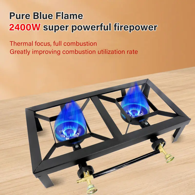 Large Gas LPG Burner Cast Iron Cooker Gas Boiling Ring Restaurant Catering 1
