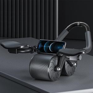 Abdominal Wheel, Abdominal Wheel with Non-slip Handle, Phone Holder Design Crunch Fitness Equipment for Home Gym, Gym Accessories for Men & Women