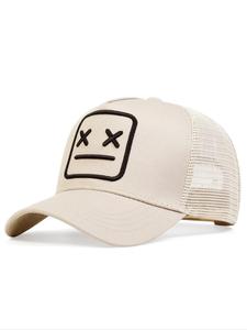 Unisex Embroidered Baseball Cap, Adjustable Sun Protection Hat, Casual Fitted Trucker Cap for All Seasons, Outdoor Travel Party Wear