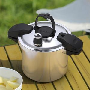 Portable Stainless Steel Pressure Cooker, Mini Pressure Cooker with Handle, Kitchen Cookware for Camping & Picnic