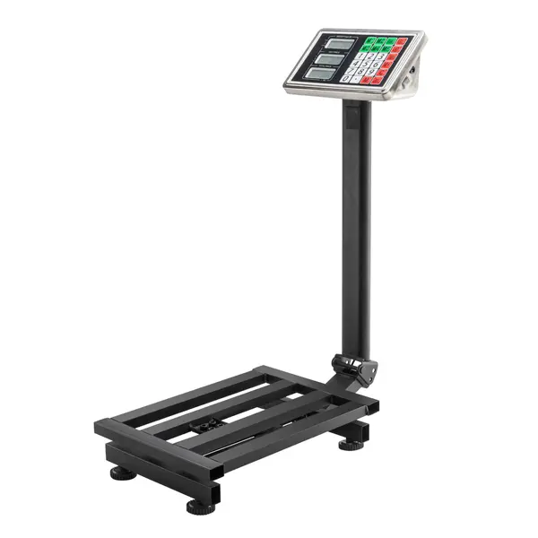 100KG/220lbs LCD Digital Personal Floor Postal Platform Scale with 30*40 Platform & 0.6mm Plate Black UK Plug 3