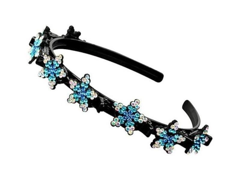 Double Layer Twist Plait Headband with Clips - Cute Hairstyle for Double Bangs 0