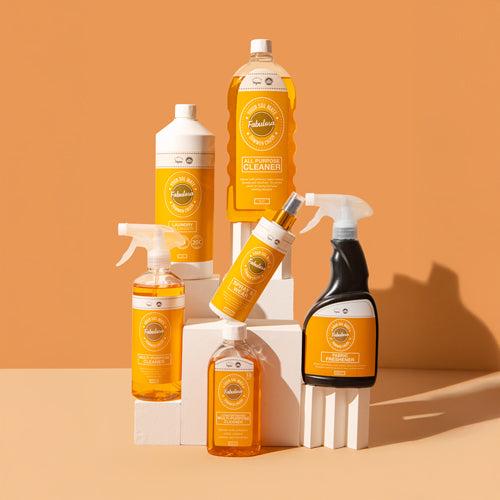 Fabulosa Your Sol Mate Summer Crush Household Cleaning Bundle 6 Piece Scented Multipurpose Spray Laundry Cleanser Fabric Freshener with FREE 3 pack essential oil sachets 2