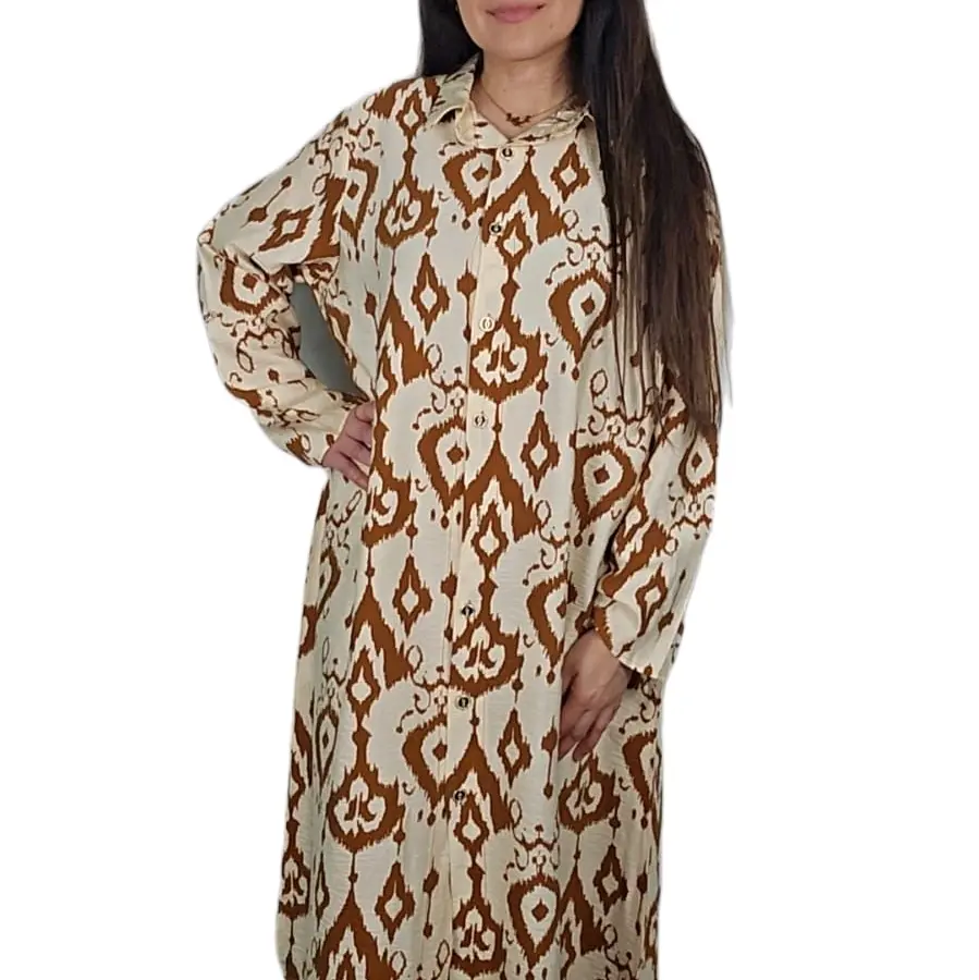 OLIVIA Ikat Print Two-Piece Set – Style Meets Effortless Comfort (Size 8-18)  Womenswear Long Dress Comfort Fabric