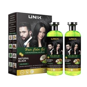 Unik Professional Hair Color Gel x2 250ml - Natural Black or Dark Brown