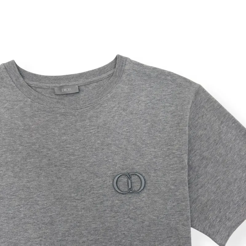 PRE-OWNED DIOR CD ICON LOGO T-SHIRT GREY S 3