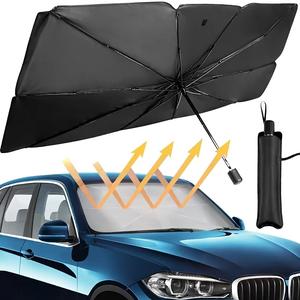 1pc Fit Car Windshield Sunshade, Portable Foldable Design, UV Protection, Easy Installation, Vehicle Interior Cooling Accessory