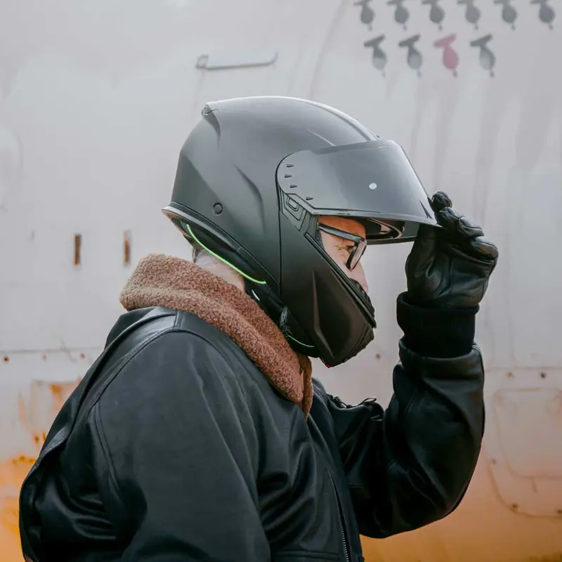 Spada Orion 2 Flip Up Motorcycle Helmet - Matt Black 4