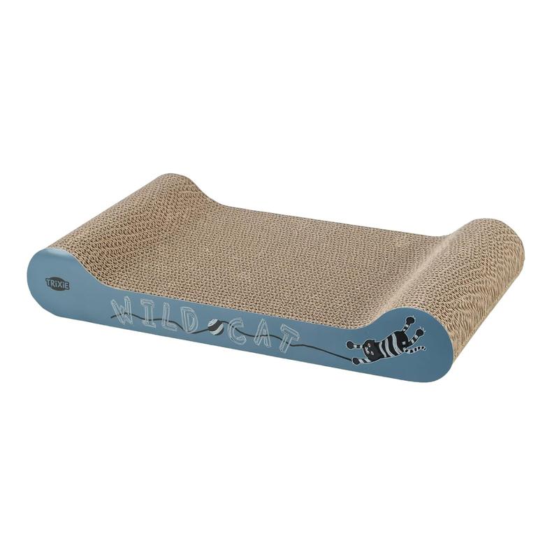 scratching board Wild Cat with catnip - for natural claw care - 41 × 7 × 24 cm - blue - 48000 2
