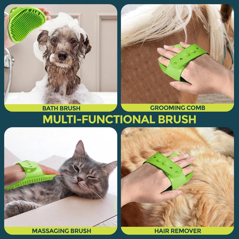 Dog Grooming Mitt Pet Glove Brush | Cat Fur Hair Remover Deshedding Hand Massage 4
