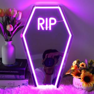 RIP Design Neon Lights for Bedroom, USB Powered LED Neon Sign, Decorative Novelty Lighting, Night Light For Home Party, Home Decor