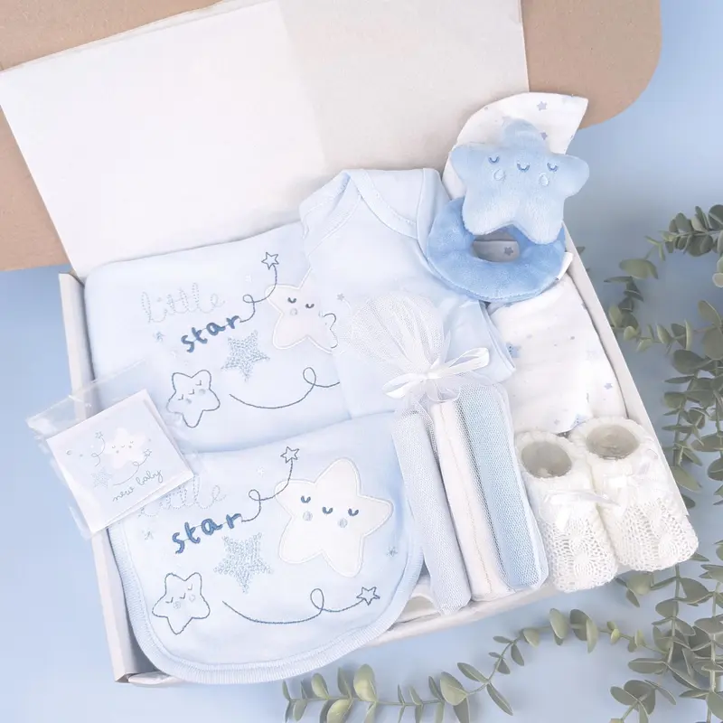 Baby Blue Newborn Baby Gift Set | Baby Hamper | Baby Shower | Baby Sleepsuit | Baby Gift | Newborn Boy | Newborn Baby | Hello Baby Book 1