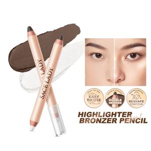 SACE LADY Highlighter Bronzer Pencil - Double-Headed Precision Highlight/Contour Pencil Natural Contour Zone Refinement - Face Makeup. Cosmetic. Highlighter. Highlighter Pencil. Gift. Gift for Girls. July Deals. Weekend Sale. Pefect Gift for Girls.