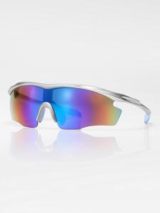 Unisex's Ombre Tinted Lens Semi-rimless Sunglasses, 1 Pair Lightweight Sports Sunglasses, Fashionable Sunglasses for Outdoor Sports, Windproof Sports Eyewear