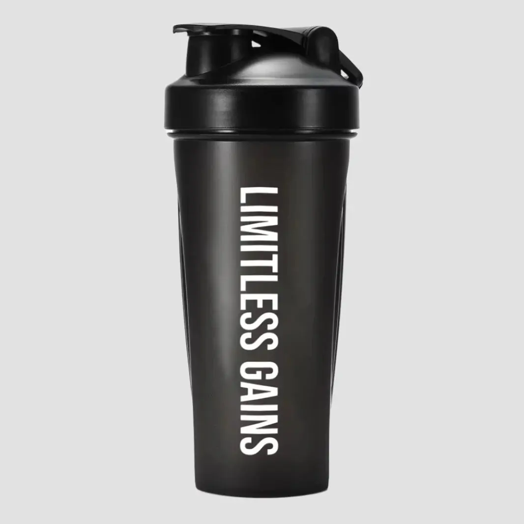 LIMITLESS GAINS - Protein Shaker Bottle (700ml) – BPA-Free, Leak-Proof Shaker with Secure Seal & Mixing Grid, Ideal for Protein Shakes, Pre-Workout & Smoothies Drinkware Washable Reusable Lightweight Portable Water Bottles