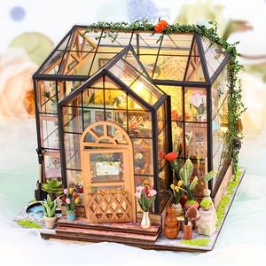 DIY Bookcase Kit, Assembly Craft 3D Wooden Puzzle Shelf, Carving Decoration Style Shelf Kit, DIY Miniature House Kit for Shelf Decoration, No Battery/ Glue