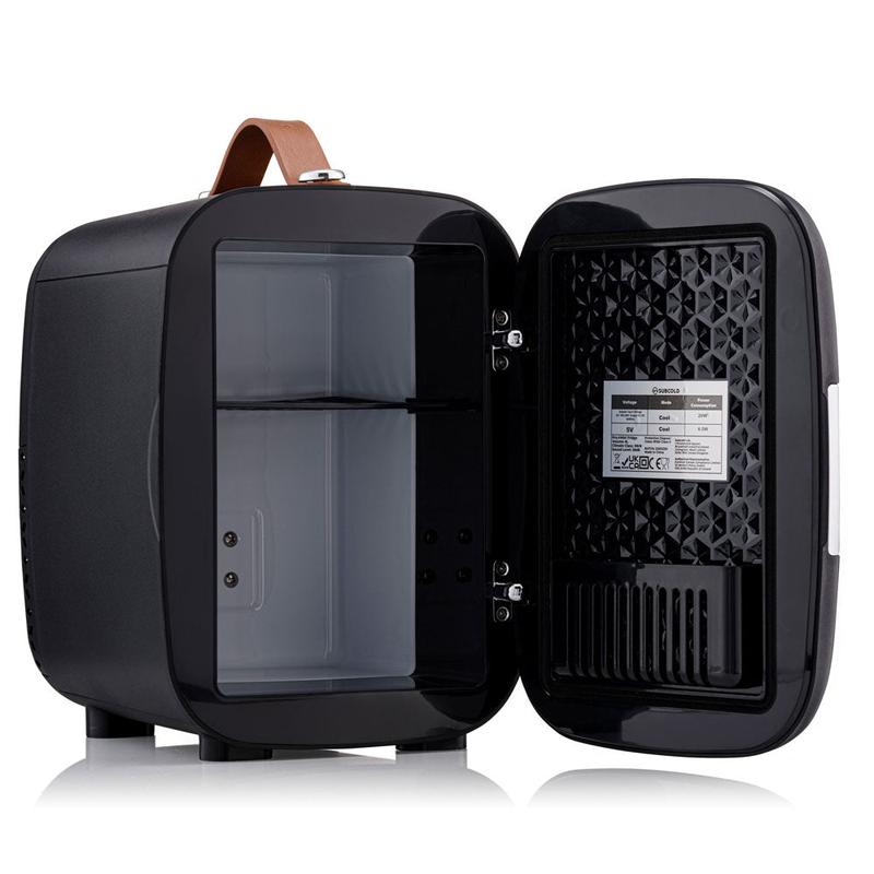 Subcold Pro4 Luxury Mini Fridge Cooler | 4 Litre / 6 Cans | AC and Exclusive USB Power Option | Portable Small Fridge for the Office, Bedroom, Car, Travel, Skincare & Cosmetics (Pink) 4