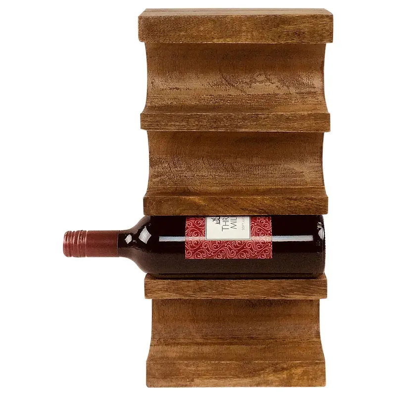 Wall Mounted Wooden Wine Rack 1