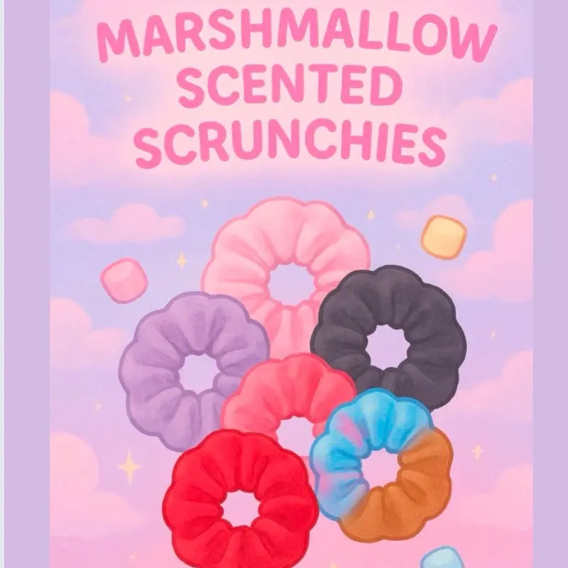Marshmallow Beauty Hair Tie's with Sweet Marshmallow Scent - Fashion Hairband & Scrunchie Accessories tie