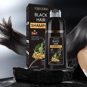3 in 1 Black Hair Shampoo, 1/2/3 Counts Natural Extracts Moisturizing Hair Dye Shampoo, Professional Hair Care & Styling Product for Men & Women