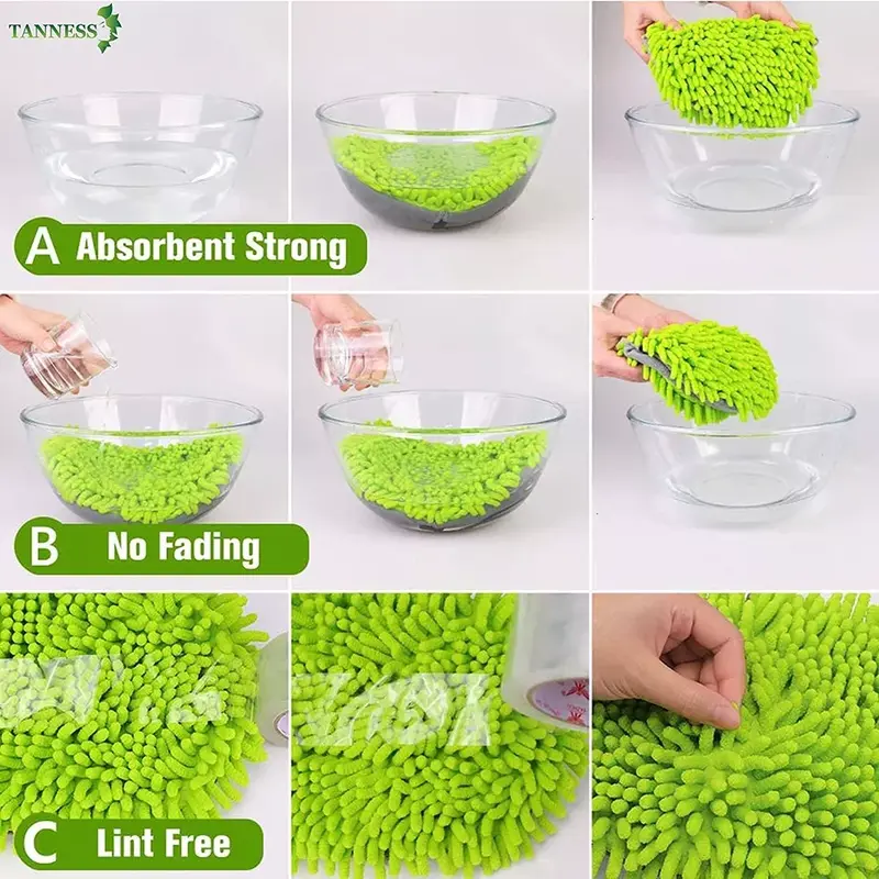 Telescopic Car Cleaning Brush Microfiber Mop Wash Kit Scratch 2x Mittens 6