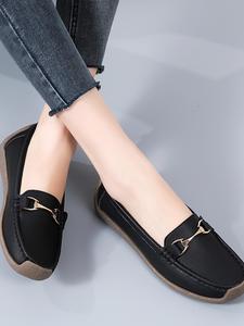 Women's Casual Solid Color Slip on Loafers Flats, Summer Outfits 2024 Modest Fashion Comfortable Flat Walking Shoes for Daily Life, Breathable and Versatile Footwear for All Seasons, Flats Shoes for Women Trending Shoes