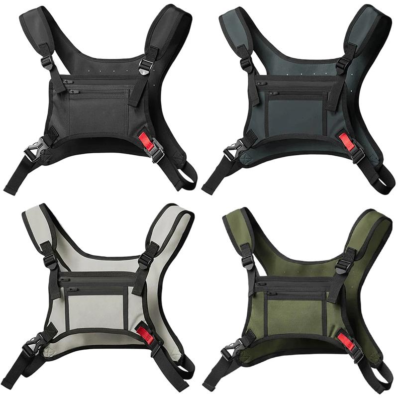 Product Introduction of Ashton Hall Men's Running Vest ,Lightweight, Breathable Sportswear Waterproof Men's 's Chest Rig Bags Multi-function Tactical Vest Backpacks Waist Packs Male Fashion Unisex Chest Bag 2024 NEW 16
