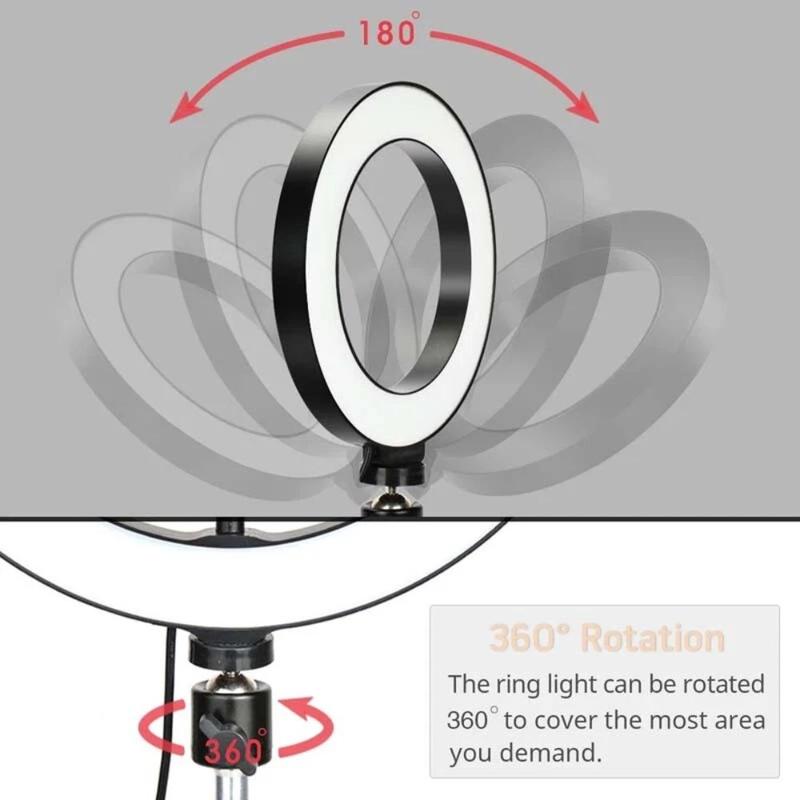 12'' LED Selfie Ring Light with 1.7M Tripod Stand Cell Phone Holder Makeup Live - Perfect for Photography - Camera Cellphone Adjustable Smartphone 5