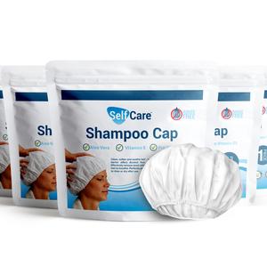 Waterless Shampoo Caps for Campers, Truckers, Elderly or Bedridden - No Rinse, Anti-Bacterial, Enriched with Aloe Vera, Vitamin E, & Provitamin B5 - Dry Hair Wash Solution Conditioner Haircare Cleanser Cleansing Comfort Shower Traditional