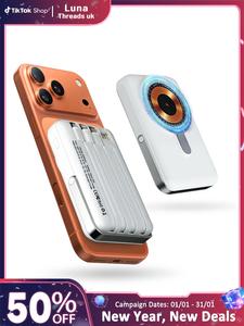 【50% Off】Magnetic Wireless Power Bank, 10000 mAh Fast Charging Portable Phone Charger, External Battery Pack with Digital Display – Compact Mobile Charging Accessories – Perfect Halloween Gifts & Christmas Gifts for Him & Her