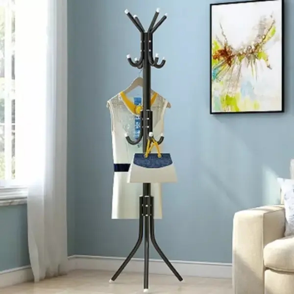 Coat Stand Coat/Hat/Jacket/Umbrella Floor Standing Rack Clothes Hanger  Hooks