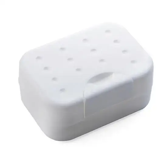 Product Introduction of New Travel Soap Dish Box Case Holder Hygienic Easy To Carry Soap Holder Box Home Storage Organizer with Strainer Sponge White 2