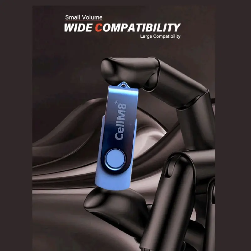 CellM8 128GB USB Flash Drive with Type-C Adapter and Key Chain - Compact Design for Versatile Storage 5