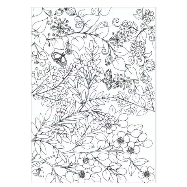 Pack of 2 A4 Adults Colouring Books Flower Animals Relax Colour Therapy Anti Stress Book 2