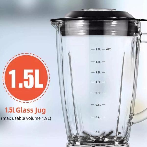 1.5L 800W Blender Smoothie Maker Food Processor Ice Crusher Mixer Fruit Juice 5