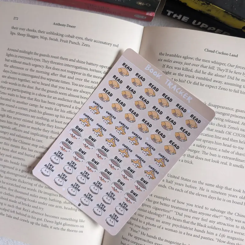 BOOK TRACKER - STICKER SHEET 1