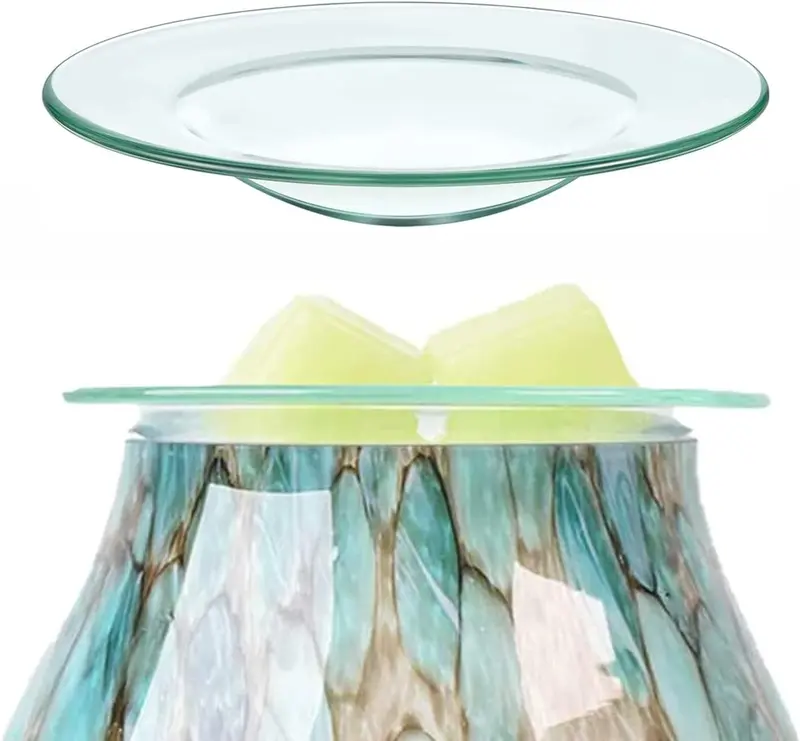 Glass Oil Burner Dish -Glass -Living Room Accessories - Wax Liquidizer - Oil Burners For Essential Oils - Wax Burners - Scents Melter - Wax Melt Holder - Room Fragrance - 1 Piece 1