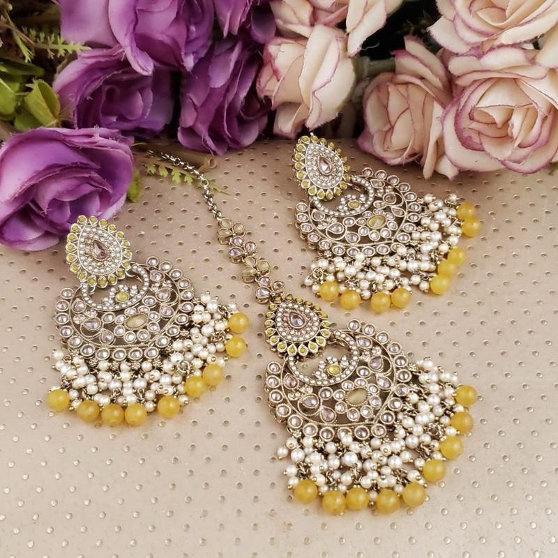 Tikka & Jhumka (Different Designs!) punjabi jewellery desi pakistan pakistani indian jewelry polki jewellry mehndi i wedding kundan stone necklace 5
